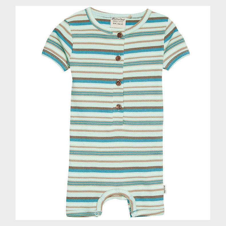 Minymo Sommerdragt - Rib - Pastel Blue