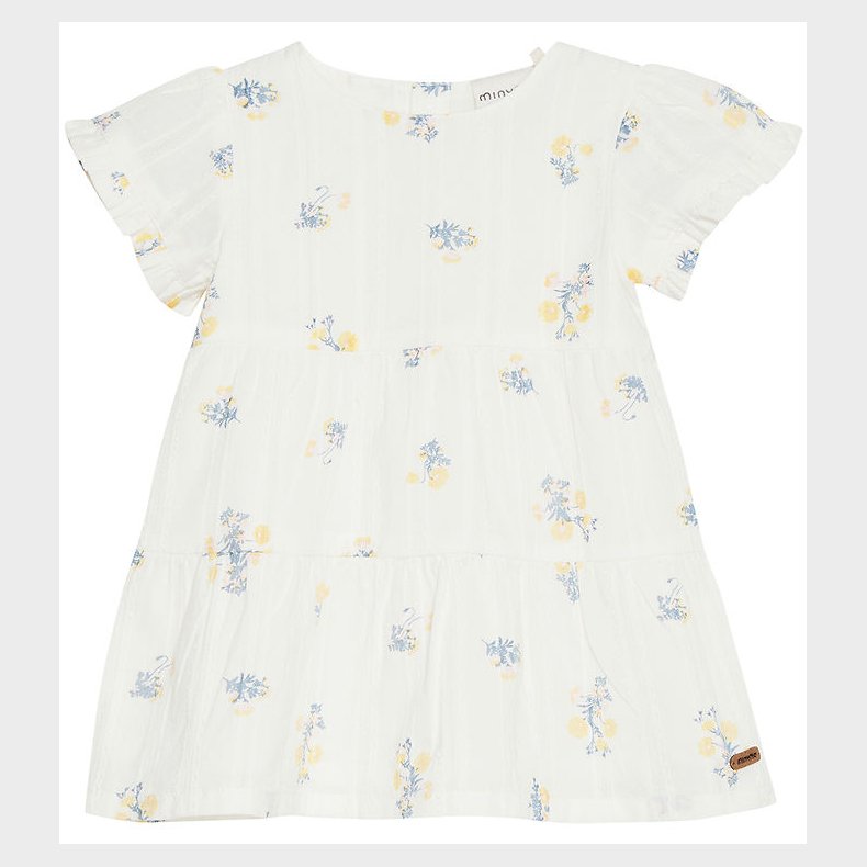 Minymo Kjole - Snow White m. Blomster