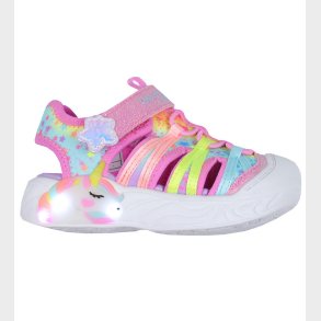 Skechers Sandaler m. Lys - Unicorn Dreams Explorer - Pink/Multi