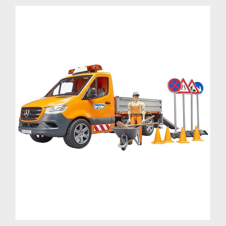 Bruder Bil - Mercedes Benz Sprinter Kommunalbil m. Lys og Lyd -