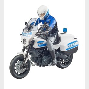 Bruder Figur m. Ducati Scrambler Politimotorcykel - bworld - 627