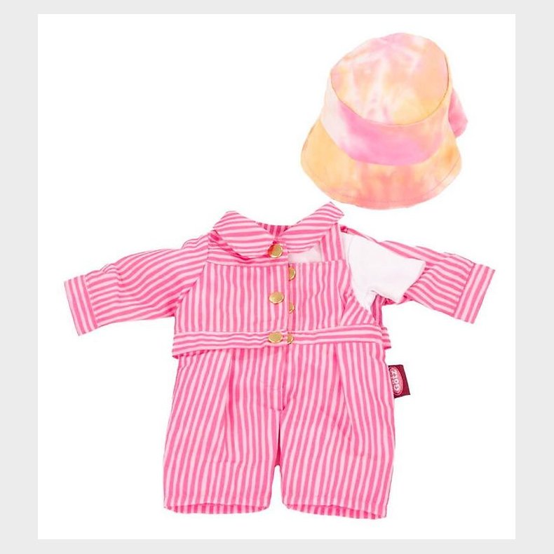 Gtz Dukketj - 30-33 cm - Pink-Stribet