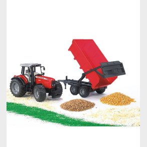 Bruder Traktor - Massey Ferguson 7480 m. Tipvogn - 02045