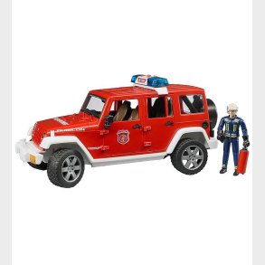 Bruder Bil - Jeep Wrangler Udrykningskretj m. Lys/Lyd - 02528