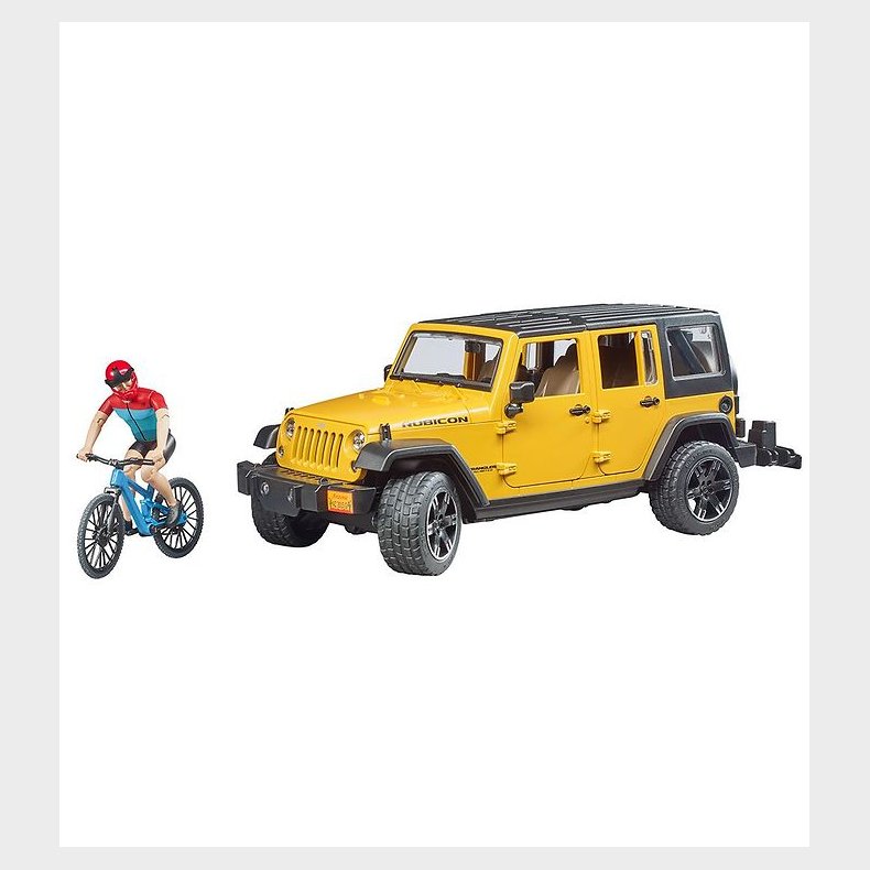 Bruder Bil - Jeep Wrangler Rubicon m. Cykelrytter - 02543