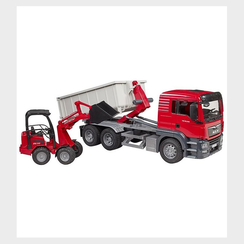 Bruder Lastbil - MAN TGS m. Roll-Off Container - 03767