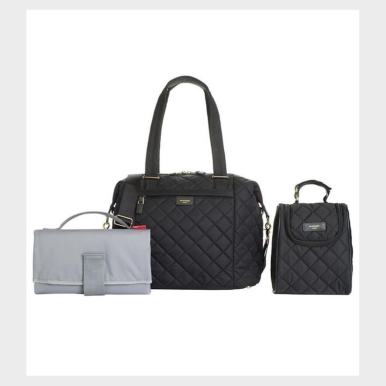 Storksak Pusletaske - Stevie Quilt - Sort