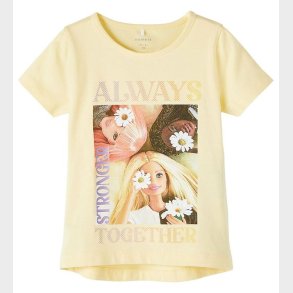 Name It T-shirt - NmfAbeline Barbie - Double Cream