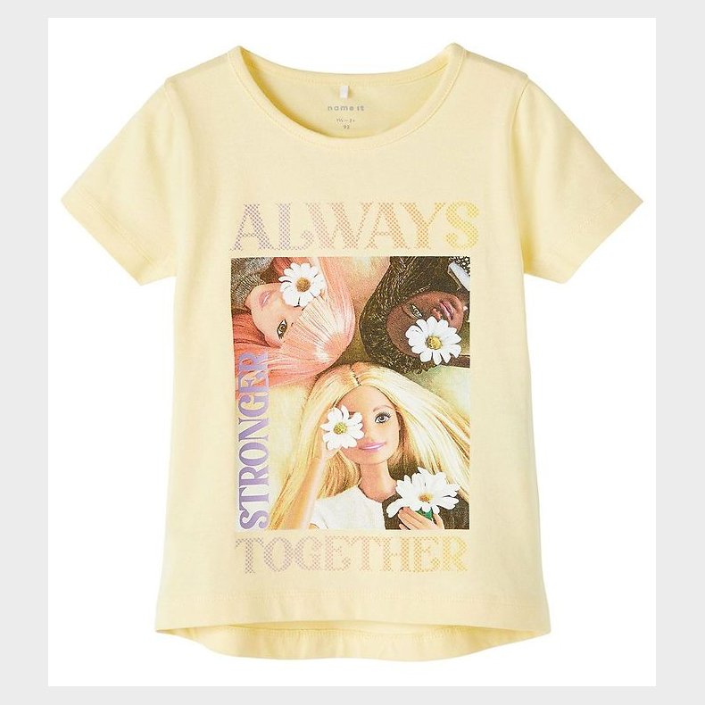 Name It T-shirt - NmfAbeline Barbie - Double Cream