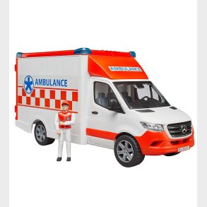 Bruder Bil - Sprinter Ambulance m. Lys/Lyd og Krer - 02676