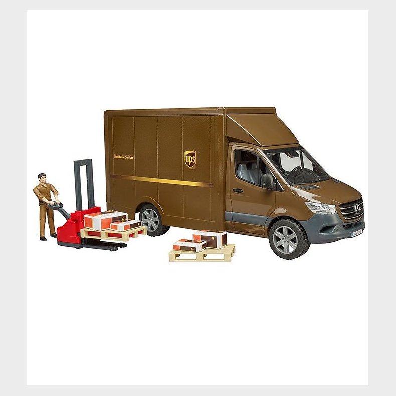 Bruder Bil - Mercedes Benz Sprinter UPS m. Krer - 02678