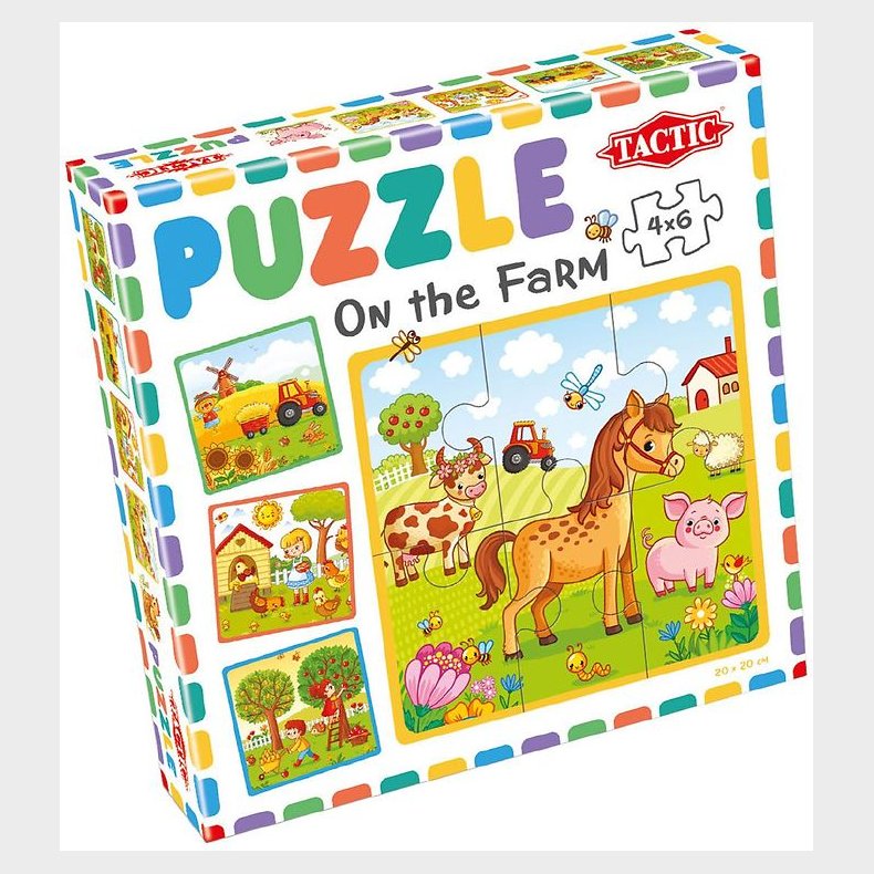TACTIC Puslespil - My First Puzzle - 4x6 Brikker - On The Farm