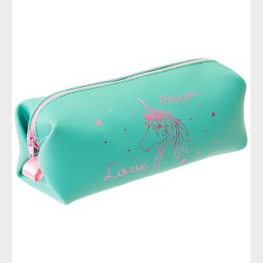 Rosajou Sminketaske - 19x9 cm - Grn m. Enhjrning