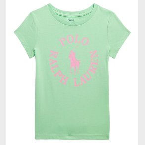 Polo Ralph Lauren T-shirt - Longwood - Lysegr�n m. Rosa