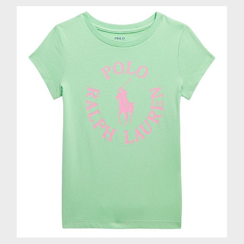 Polo Ralph Lauren T-shirt - Longwood - Lysegr�n m. Rosa