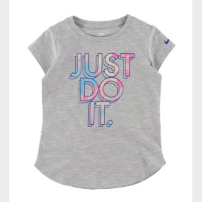 Nike T-shirt - Grmeleret m. Print