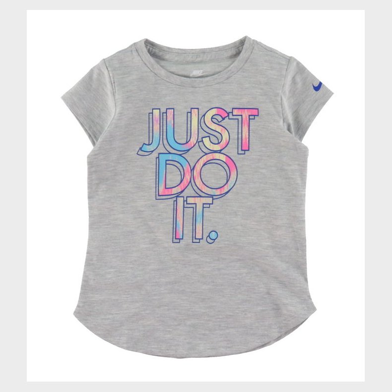 Nike T-shirt - Grmeleret m. Print