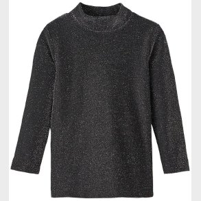 Name It Bluse - NmfRota - Sort m. Slvglimmer