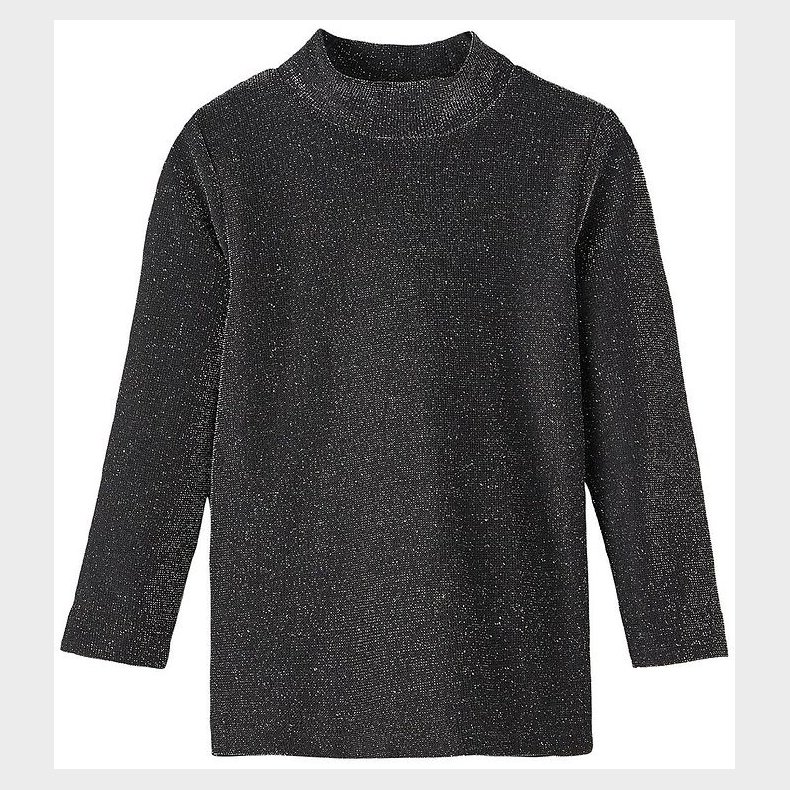 Name It Bluse - NmfRota - Sort m. Slvglimmer