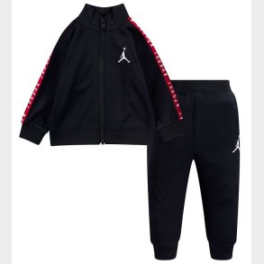 Jordan Trningsst - Cardigan/Sweatpants - Sort m. Rd