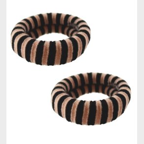 By Str Hrelastikker - 3-pak - Ea - Stribet Sort/Rosa