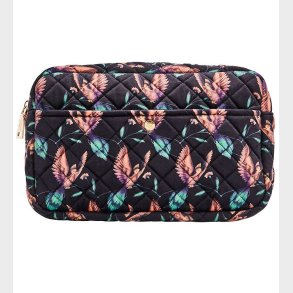 Fan Palm Toilettaske - Large - Quiltet - Black Hummingbird