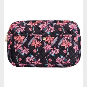 Fan Palm Toilettaske - Large - Quiltet Velour - Flawness Black