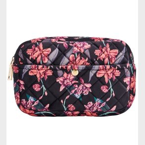 Fan Palm Toilettaske - Medium - Quiltet Velour - Flawless Black