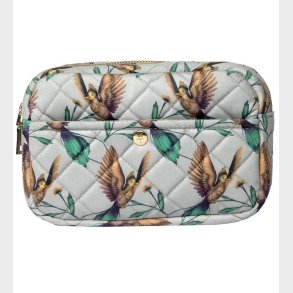 Fan Palm Toilettaske - Medium - Quiltet Velour - Natural Humming