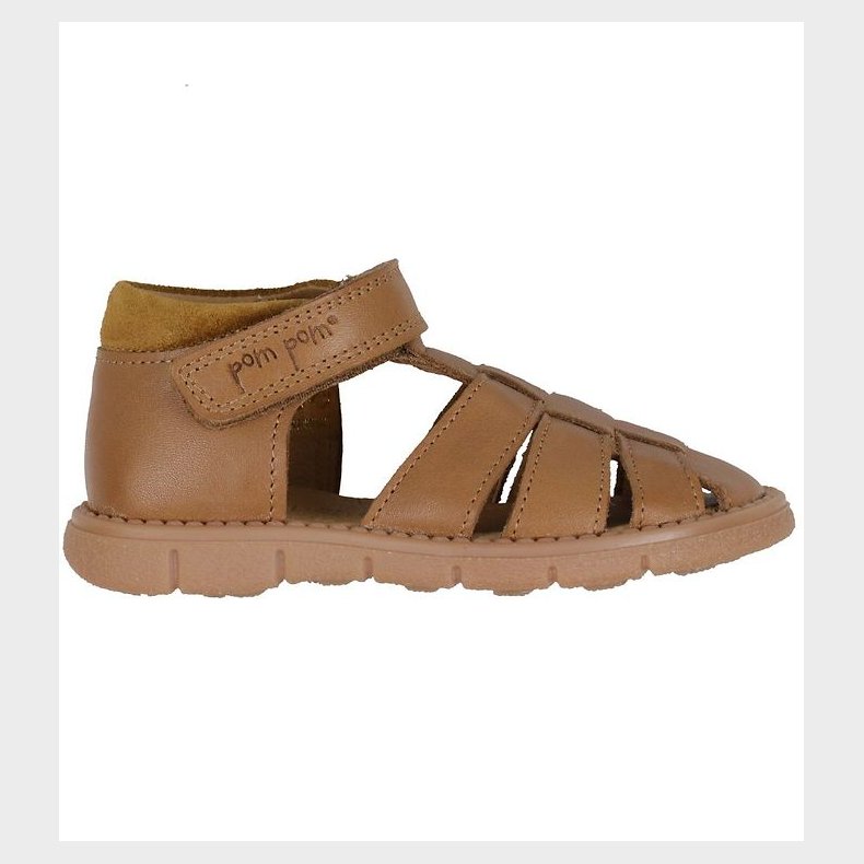 Pom Pom Sandaler - Sporty Velcro - Camel