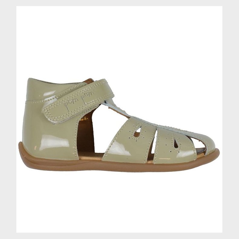 Pom Pom Sandaler - Starters Drops Velcro - Dusty Olive Patent