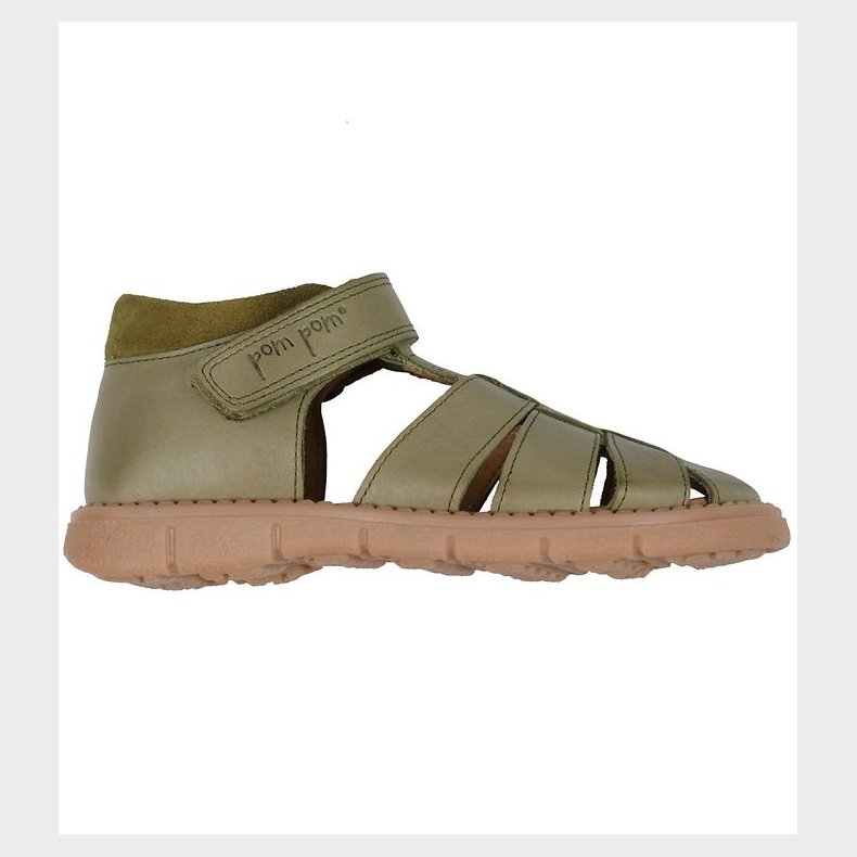 Pom Pom Sandaler - Sporty Velcro - Dusty Olive