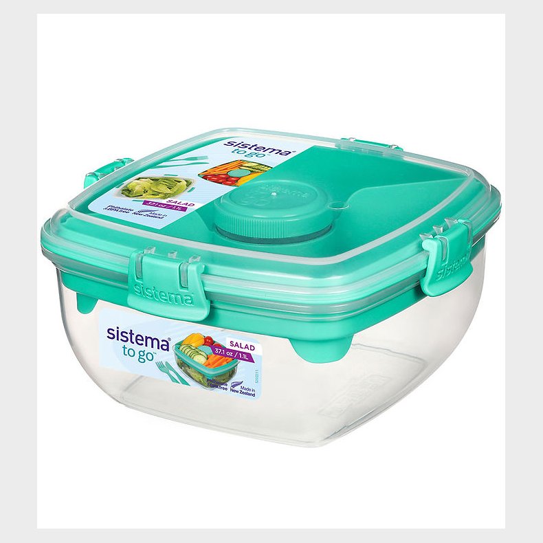 Sistema Madkasse m. Tilbehr - Salad - 1,1 L - Turkis