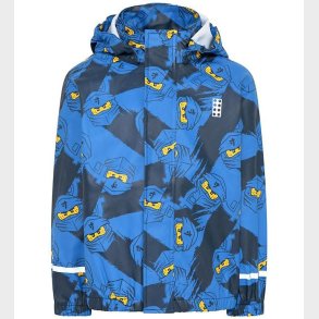 LEGO® Ninjago Regnjakke - PU - Jonathan 103 - Bl m. Ninjaer