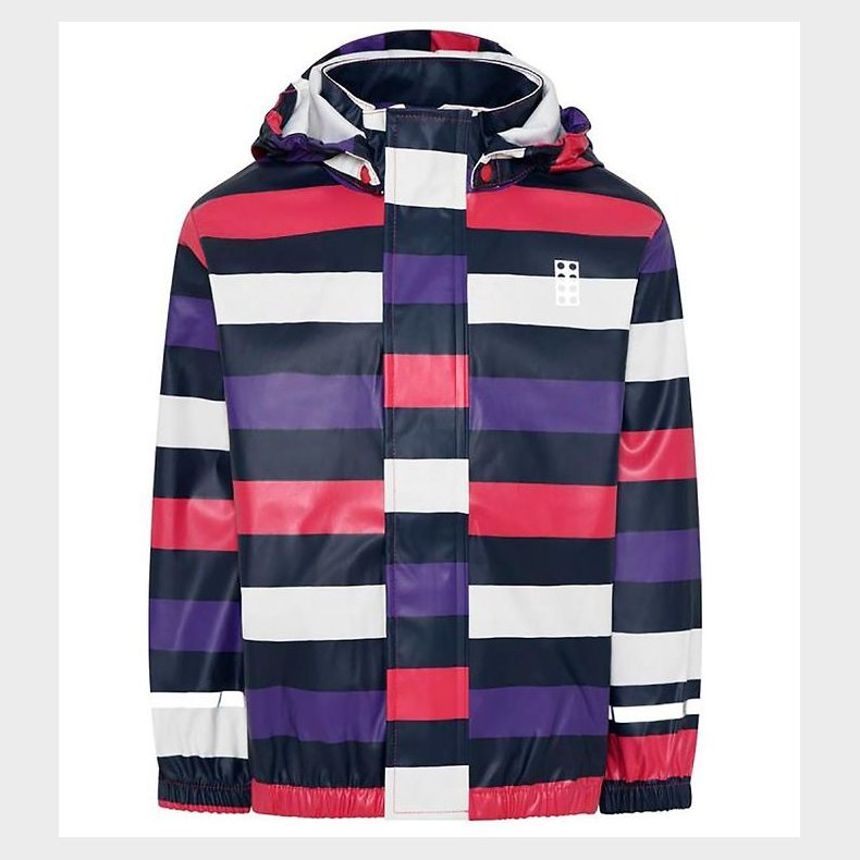 LEGO® Wear Regnjakke - PU - Jamaica 102 - Lilla/Hvid/Fuchsiastri