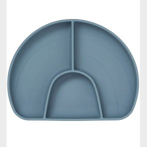 Cam Cam Tallerken - Silikone - 3 Rum - Rainbow - Midnight Blue