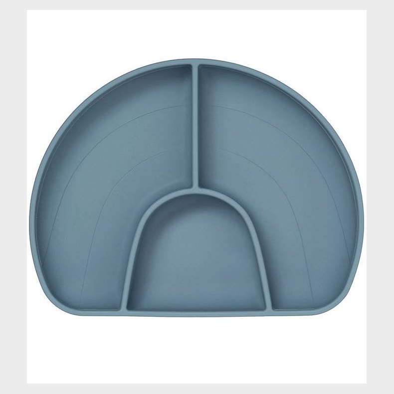 Cam Cam Tallerken - Silikone - 3 Rum - Rainbow - Midnight Blue