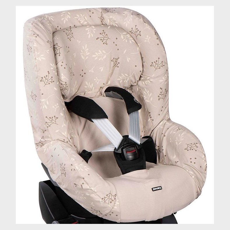 Dooky Sdeovertrk Til Autostol - Romantic Leaves - Beige