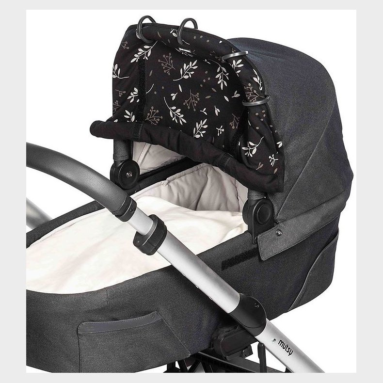 Dooky Solsejl - Universal - UV50+ - Romantic Leaves Black