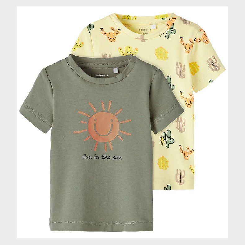 Name It T-shirt - NbnJobbi - 2-pak - Double Cream