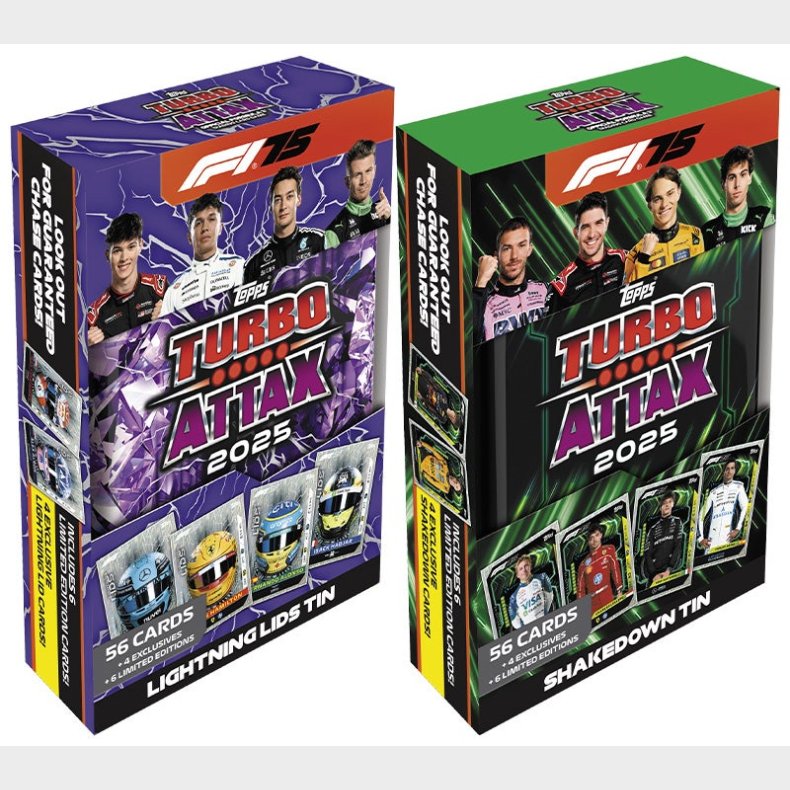 Topps Formula 1 Samlekort Turbo Attax Mega Tin Lightning Lids &  Shakedowns - Blandede