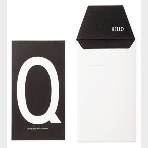 Design Letters Kort m. Konvolut - Sort m. Q