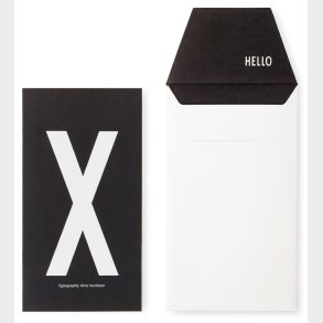 Design Letters Kort m. Konvolut - Sort m. X