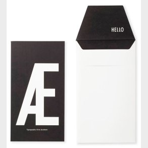 Design Letters Kort m. Konvolut - Sort m. 