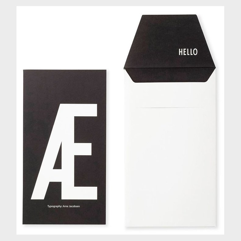 Design Letters Kort m. Konvolut - Sort m. 