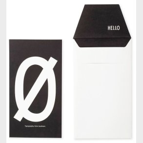 Design Letters Kort m. Konvolut - Sort m. 