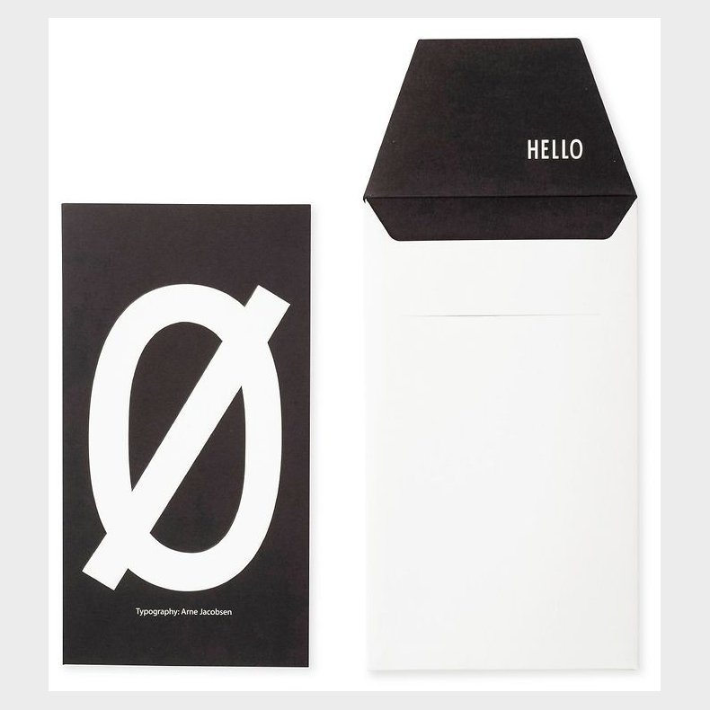 Design Letters Kort m. Konvolut - Sort m. 