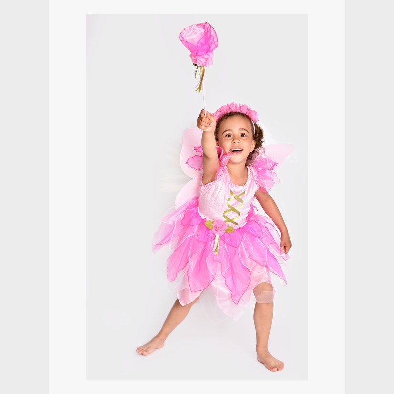 Den Goda Fen Kostume Fe med Tilbehr 98-104 cm, Pink