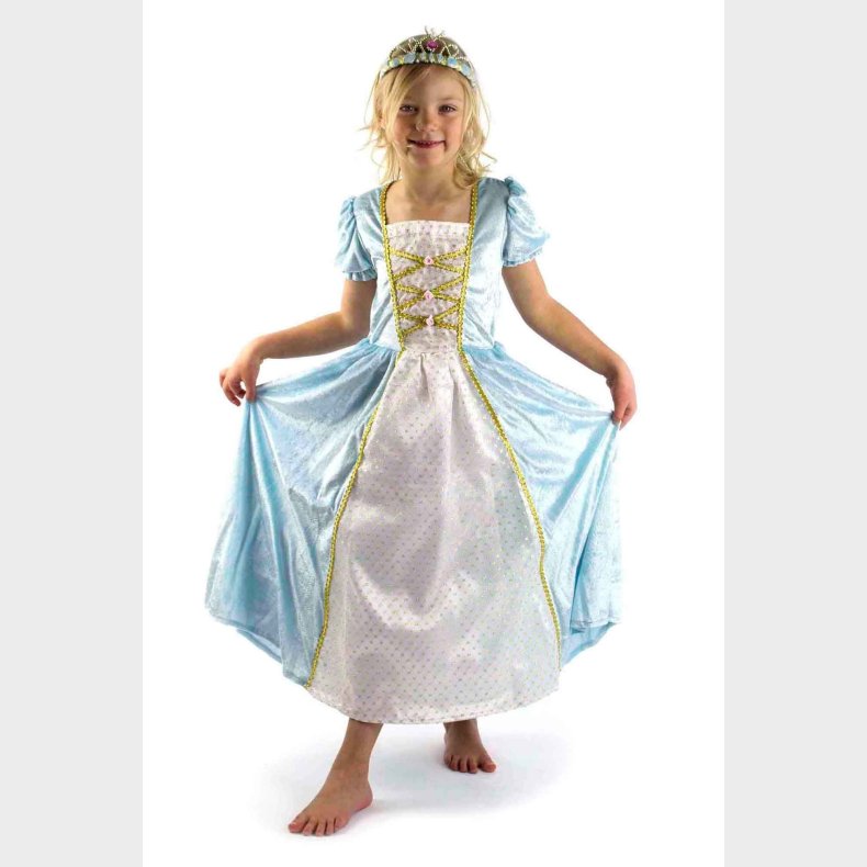 Den Goda Fen Kostume Prinsessekjole Velour, Turkis L