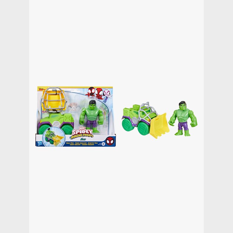 Spidey And His Amazing Friends Figur med Transportmiddel Hulk Truck
